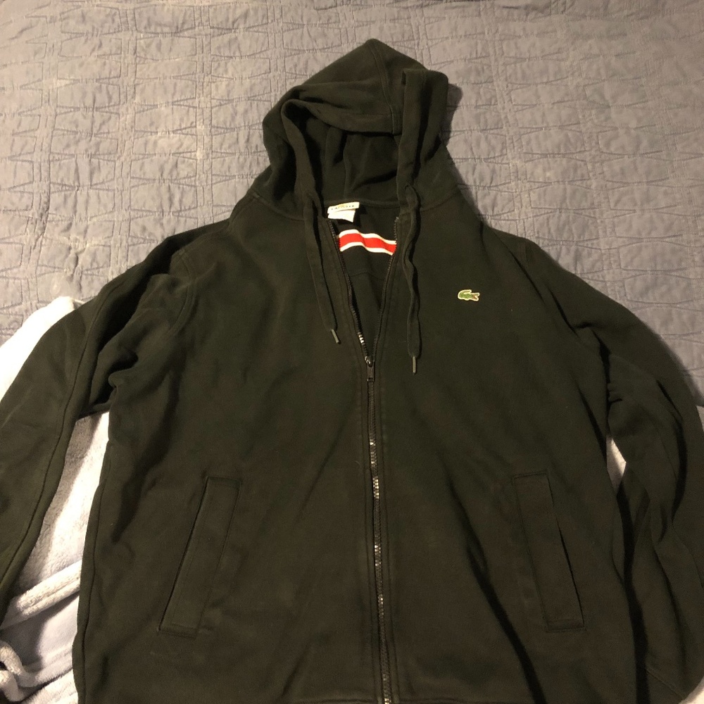 Black Lacoste hoodie